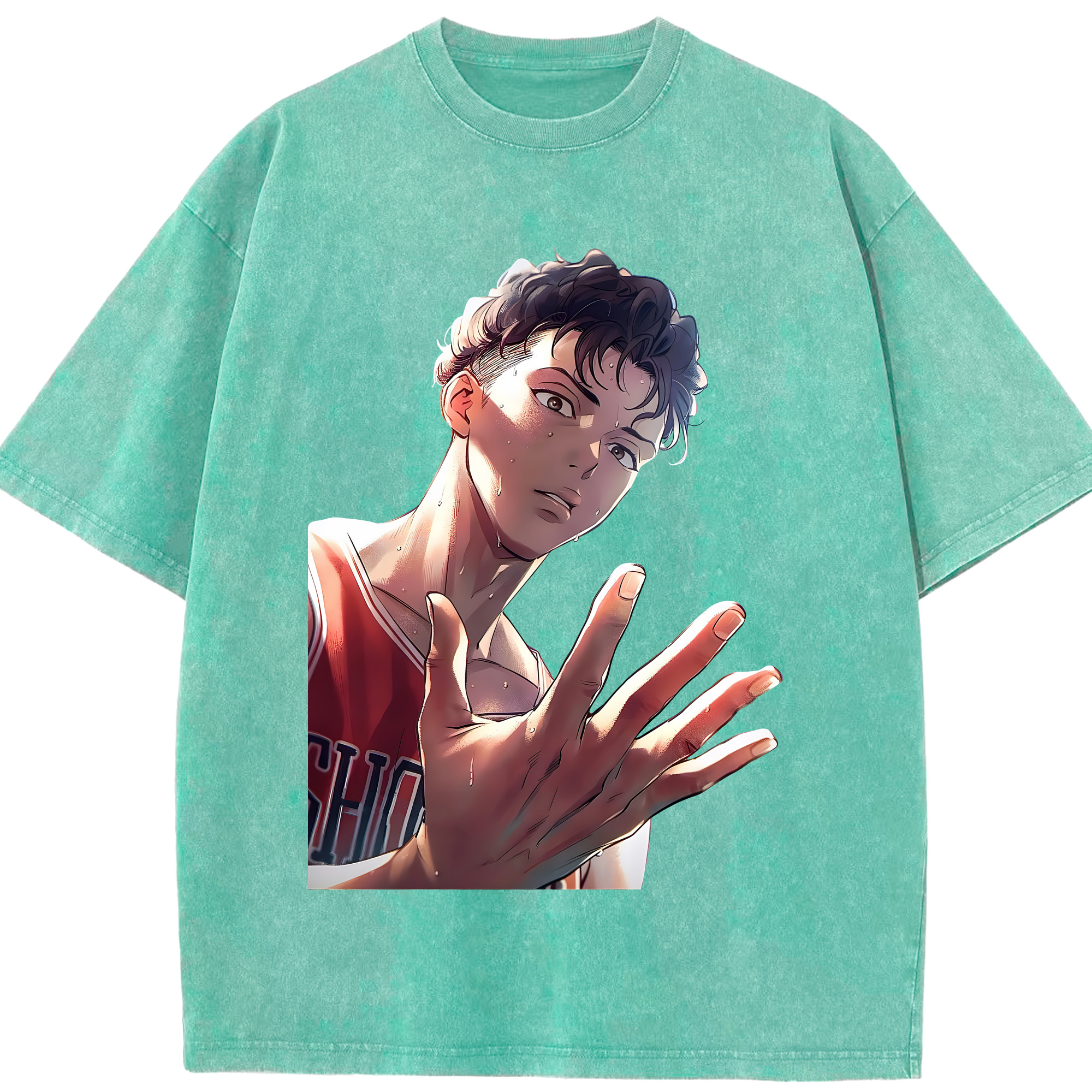 （画像用） SLAM DUNK／スラムダンク 綿100% ヴィンテージ風 半袖Tシャツ（フロントプリント）